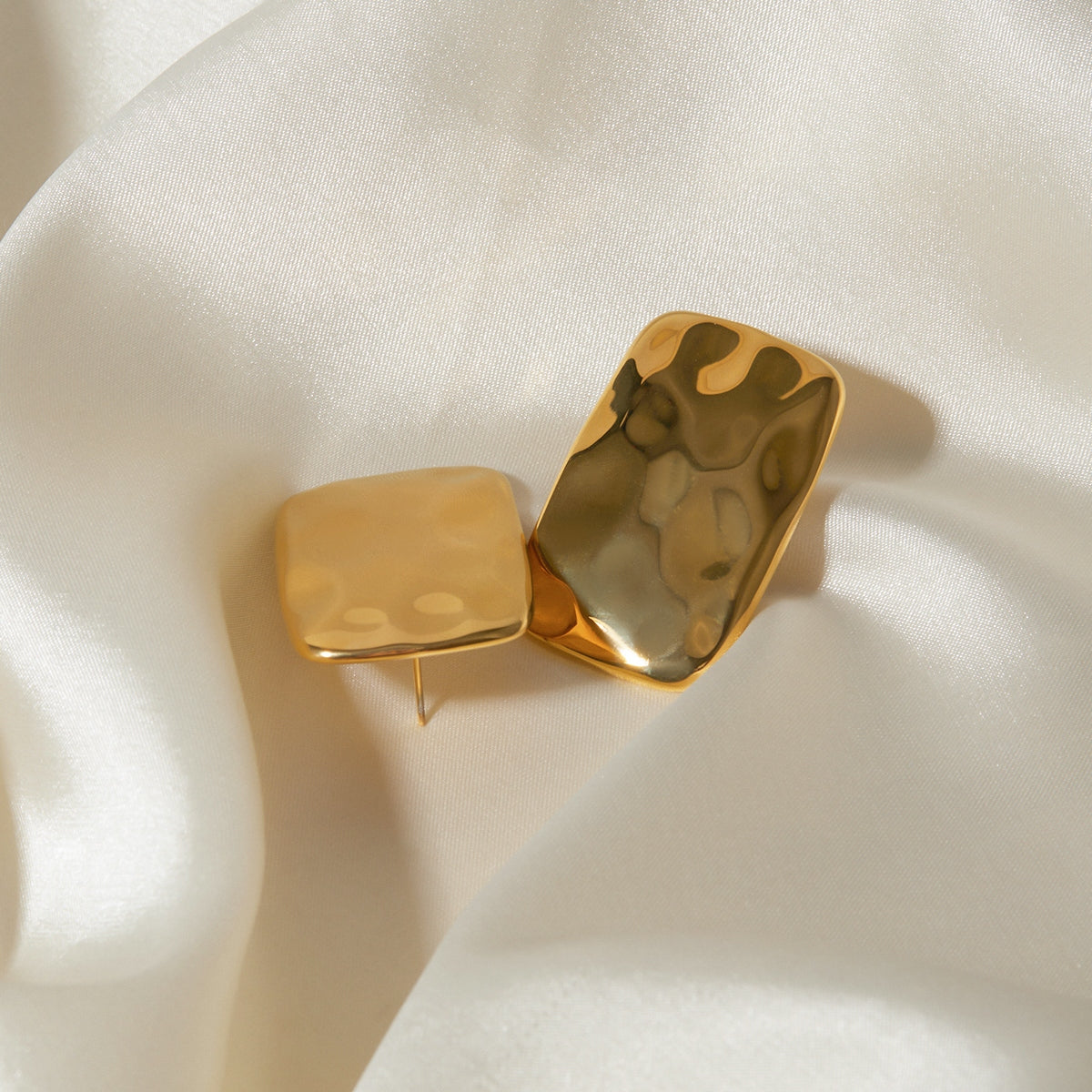 18K Gold-Plated Square Earrings