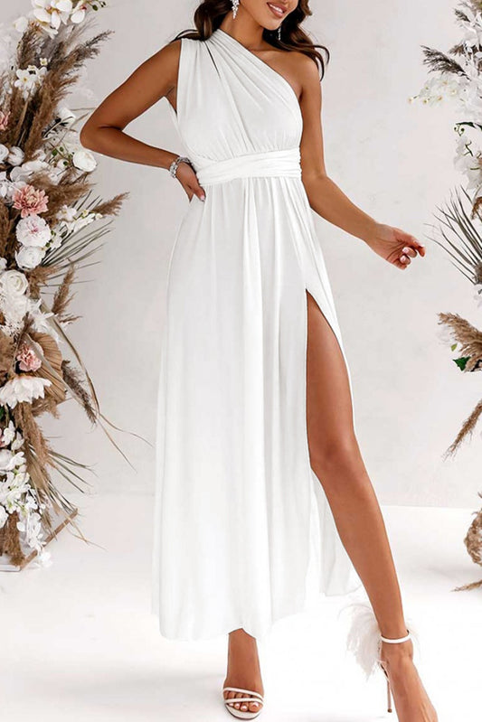White Sleeveless Maxi Wrap Dress