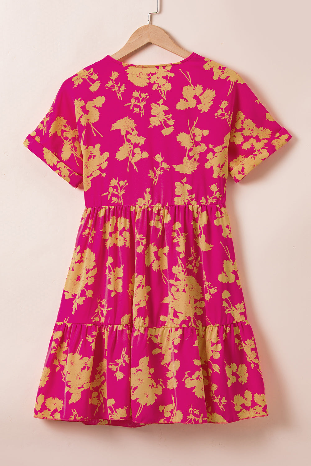 Rose Colored Floral Mini Sundress| Cute Boho Summer Dress