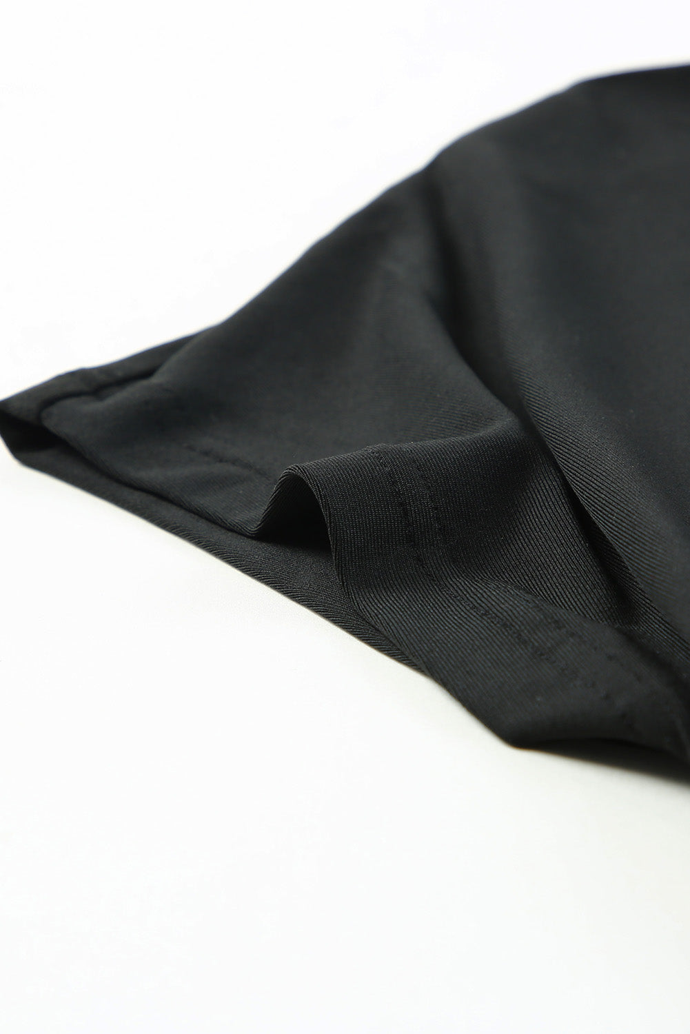 Black Tie Waist Off Shoulder Short Sleeve Tapered Jumpsuit-ECB