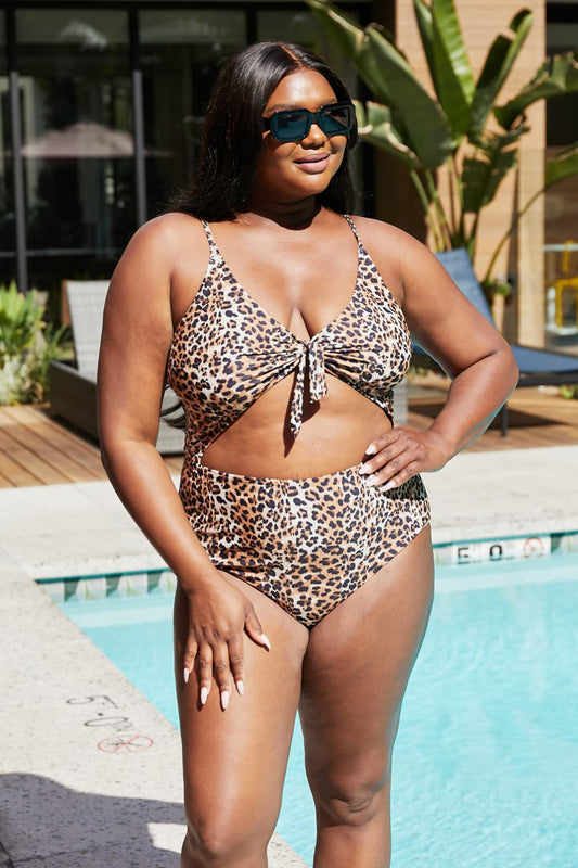 Leopard Print Swimsuit | Cutout One-Piece