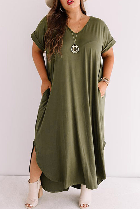 Green Plus Size Maxi Dress
