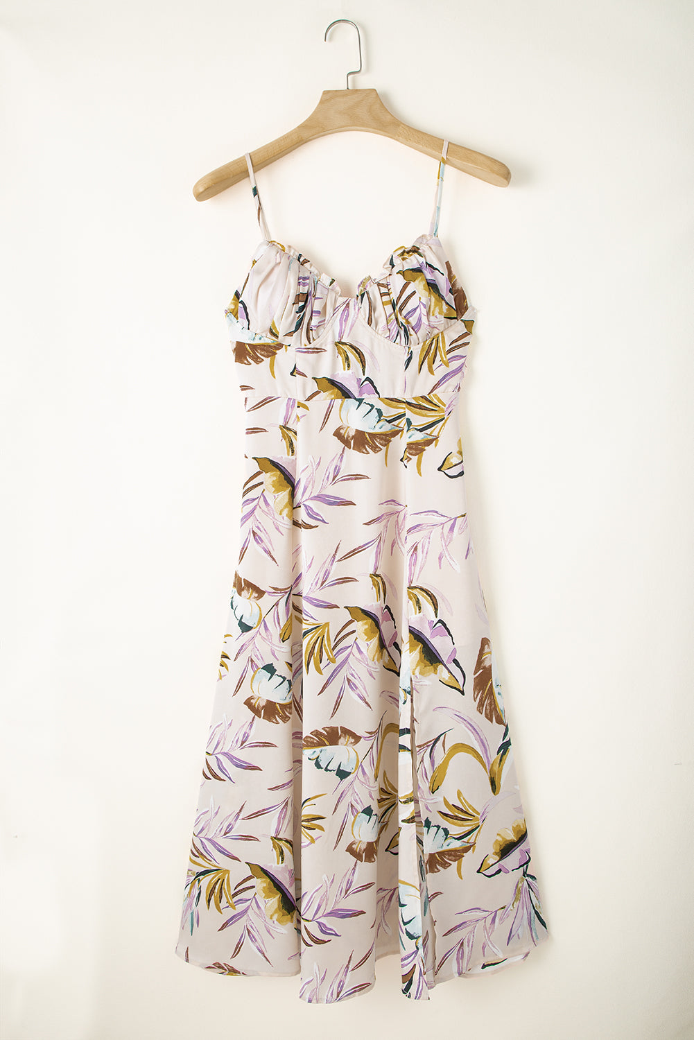 Tropical Print Floral Dress| Summer Midi Dress
