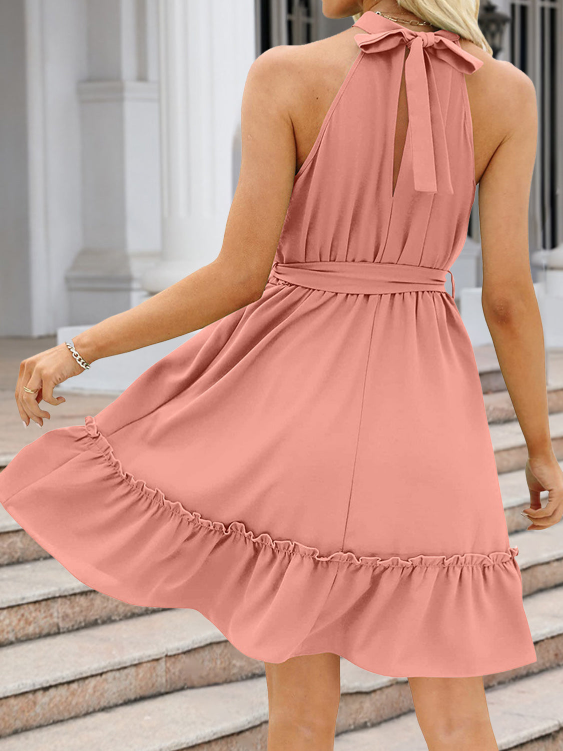 Summer Mini Dress| Grecian Dress| Halter Top Summer Dress