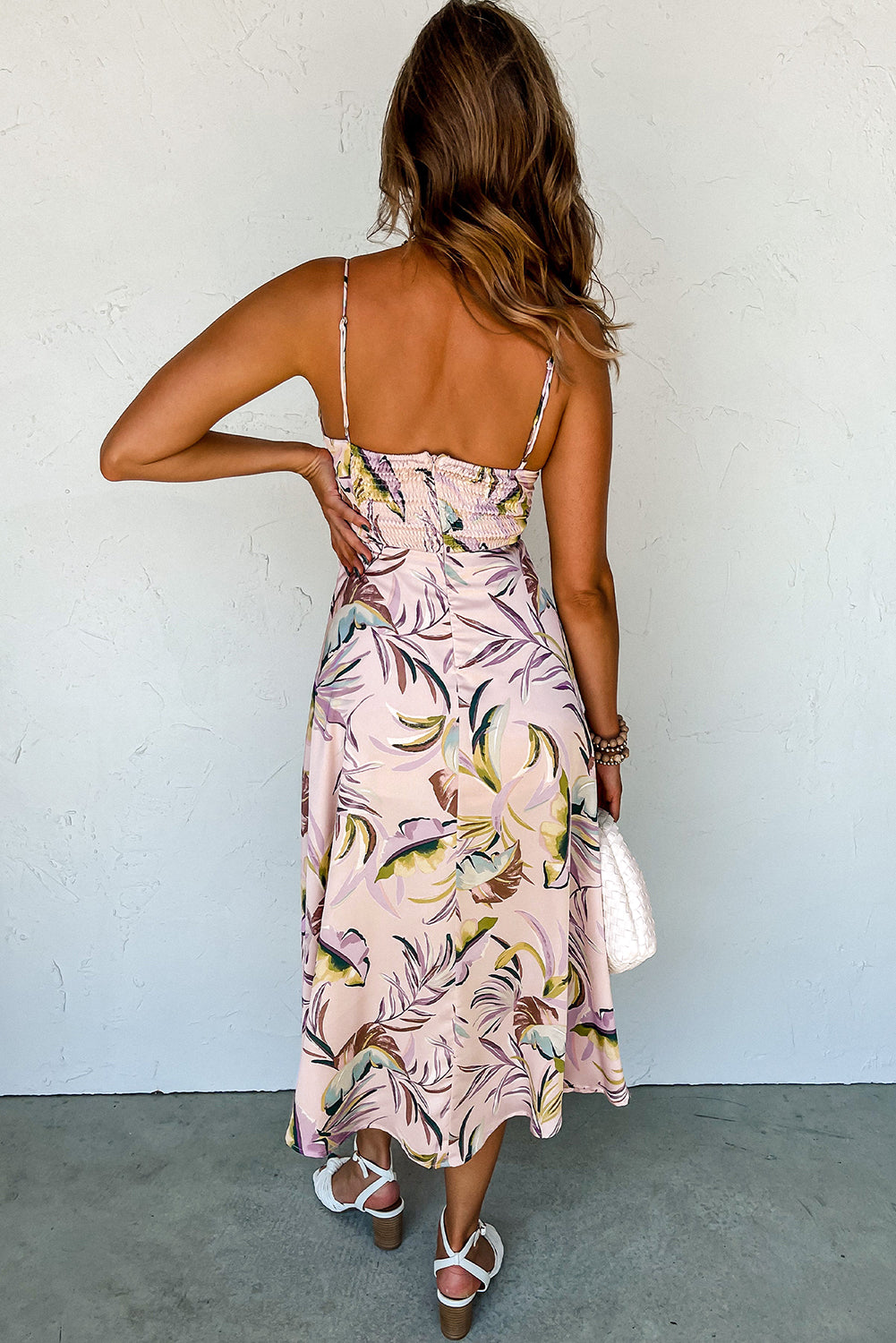 Tropical Print Floral Dress| Summer Midi Dress