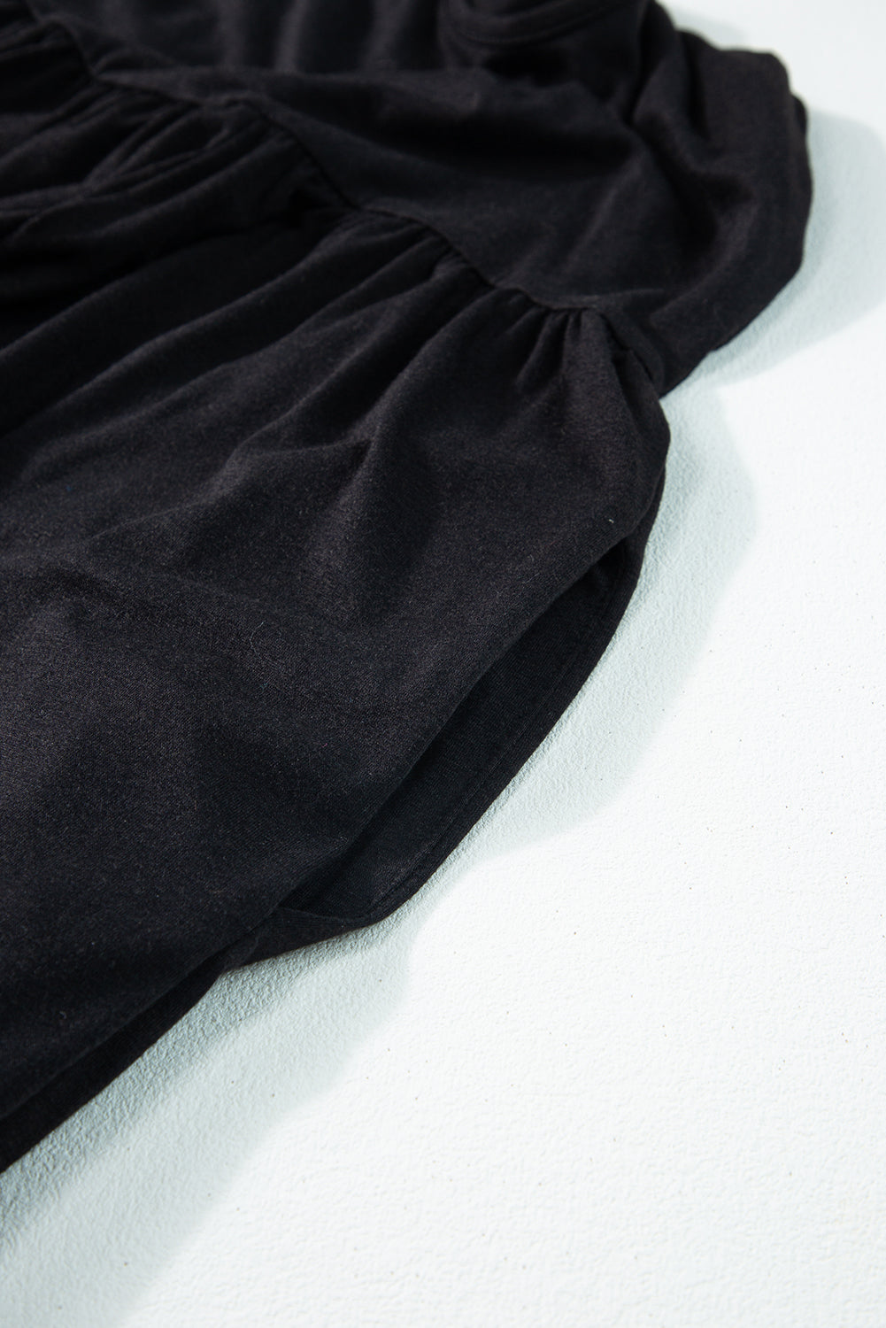 Black Solid Color Open Back Sleeveless Wide Leg Jumpsuit-ECB